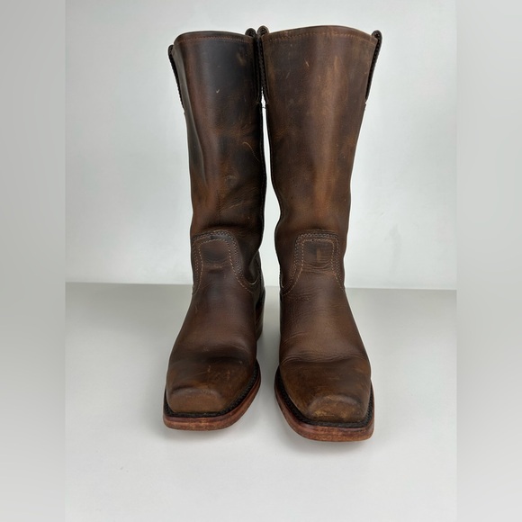 VINTAGE FRYE CAMPUS CALVARY WOMEN BROWN LEATHER 12L WESTERN COWBOY BOOT SIZE 6.5 - Picture 4 of 14